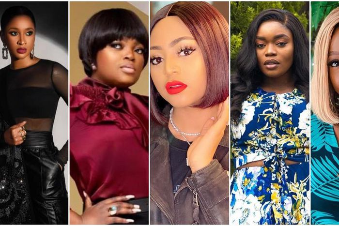Here are some of main characters of 5 highly anticipated films in December 2019. [Instagram/adesuaetomi/funkeakindele/regina.daniels/iambisola/inidimaokojie]