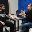 Ukrainian lawmaker Oleksandr Dubinsky (l) taking the lie detector test
