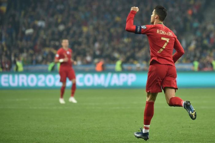 Cristiano Ronaldo celebrated a milestone when he scored but Portugal lost to Ukraine