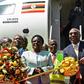 Uganda’s Prime Minister Ruhakana Rugunda and Transport Minister Monica Azuba both attended the relaunch of the airline ahead of an inaugural flight from Entebbe International Airport to Nairobi
