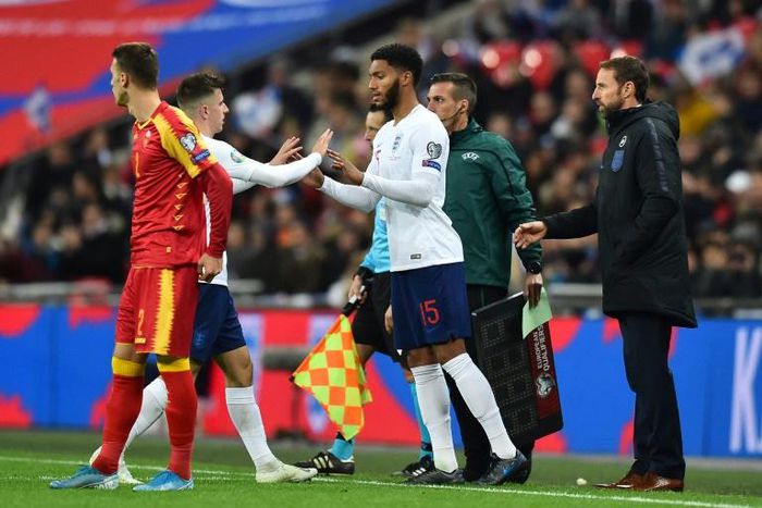 England defender Joe Gomez was booed when he came on against Montenegro