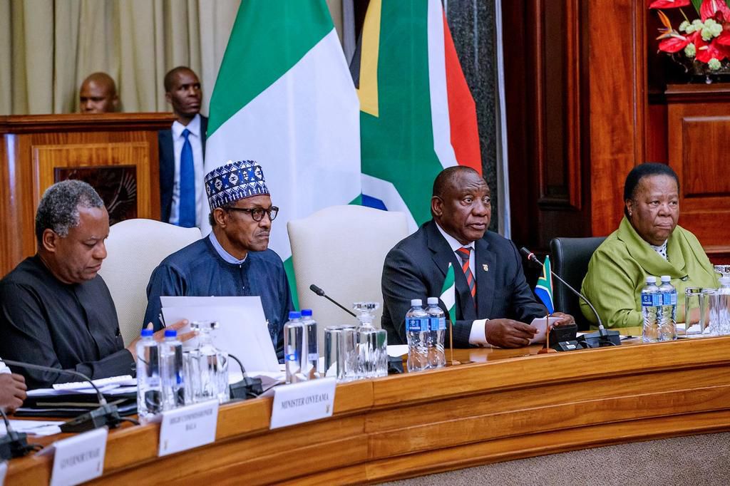 President Muhammadu Buhari and his South African counterpart, Cyril Ramaphosa  [Twitter/@NigeriaGov]