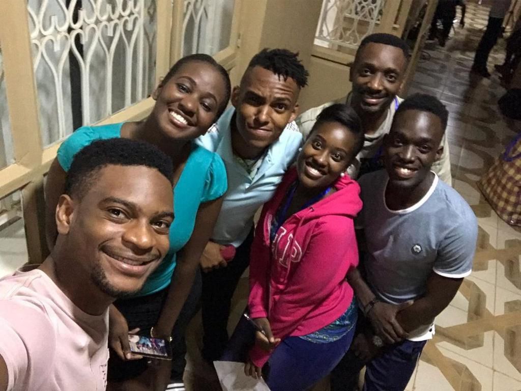 Olumide Oworu with other cast of 'Kyaddala' [Instagram/Olumide Oworu]