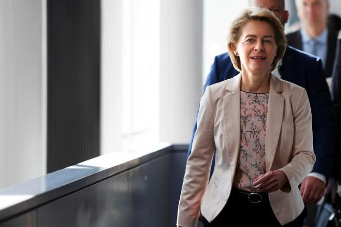 Von der Leyen met Thursday with the leaders of the European Parliament's political groups to defend her new team