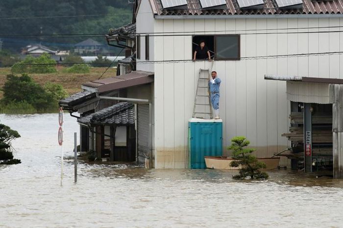 Omachi in Saga prefecture was one of the hardest-hit towns