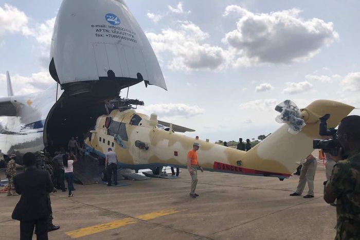 NAF takes delivery of MI-35M helicopter gunships