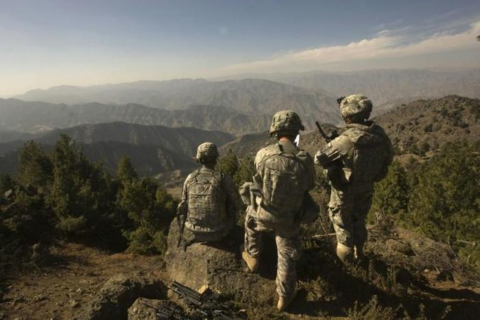 At the peak of international action in Afghanistan, about 130,000 soldiers from some 50 nations helped the government assert control