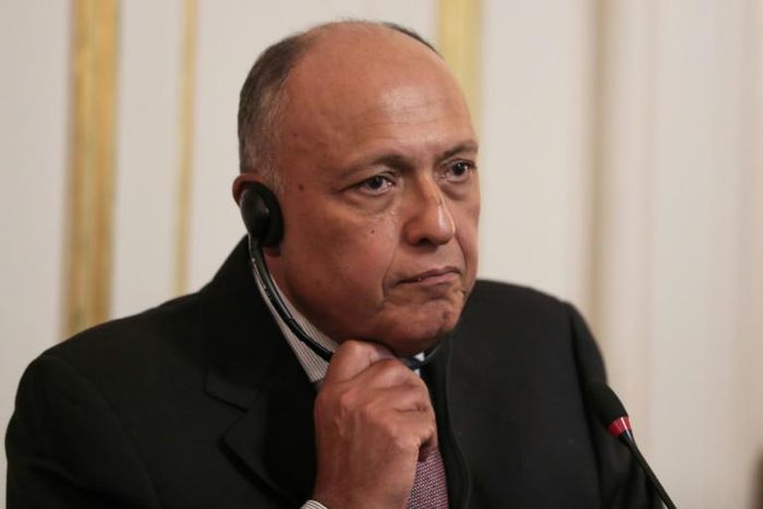 Egypt's Foreign Minister Sameh Shoukry, pictured in September 2019, agreed to talks over a controversial dam on the Nile
