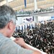 The pro-democracy protestors are hoping to win support from international visitors