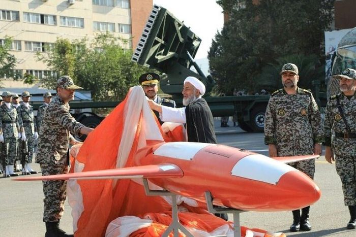 Iran's unveiling of a new 1,000-kilometre (620-mile) range reconnaissance and attack drone comes at a time of rising tensions with the United States