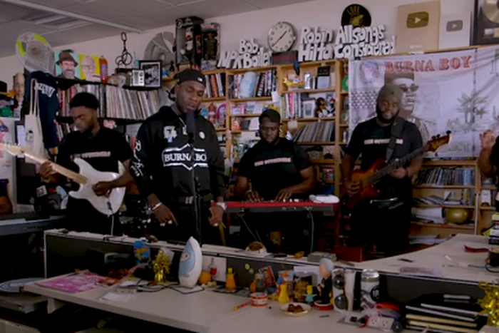 Burna Boy on NPR Tiny Desk Concert. (NPR)
