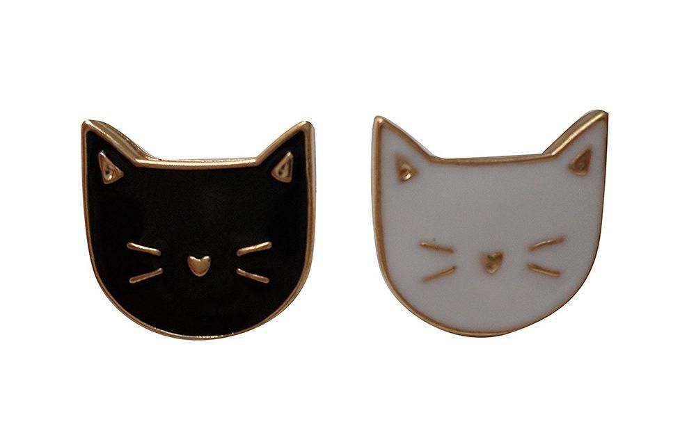 Zoe & Xander Cute Cat Enamel Lapel Pin Set