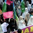 Pakistani women of Islamist Jamaat-e-Islami party mark World Hijab Day. The local directive, since reversed, would have made it compulsory for female students in Peshawar and Haripur to wear the veil