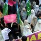 Pakistani women of Islamist Jamaat-e-Islami party mark World Hijab Day. The local directive, since reversed, would have made it compulsory for female students in Peshawar and Haripur to wear the veil