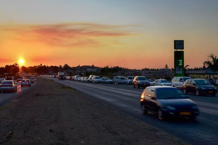 Spending the night in long queues to get fuel is another sign of the crisis former leader Robert Mugabe left behind