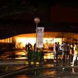 TV footage showed firemen battling a raging blaze that engulfed the three-storey Gaisano shopping mall after the quake