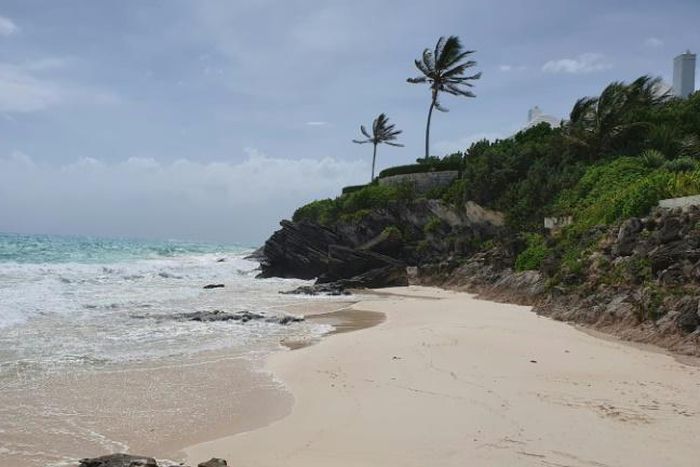 Residents of Bermuda prepared for the arrival of Hurricane Humberto -- seen here is Grape Bay Beach in Paget, not far from the capital Hamilton