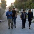 Young men in Iraq's second city Mosul ahead of performing a local adaption of famous Italian resistance song 'Bella Ciao'