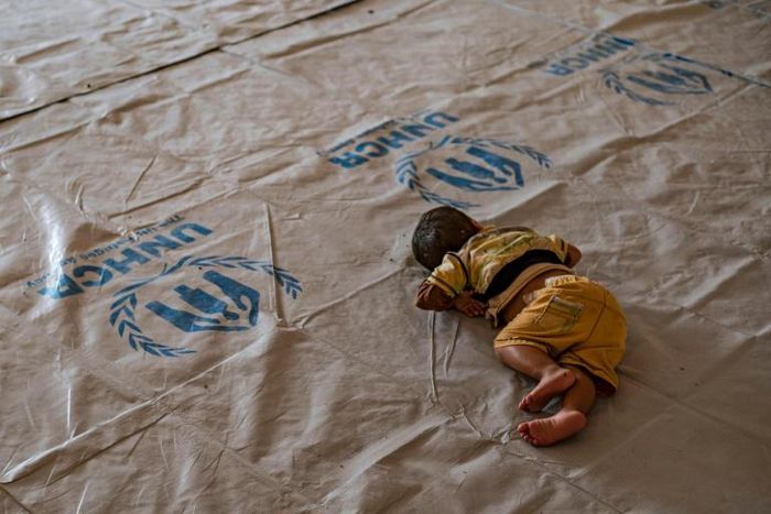 Twenty-four orphaned children of foreign Islamic State group fighters live in a camp for the displaced in northeastern Syria, under the care of older residents