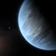 An ESA/Hubble artist's impression of the K2-18b super-Earth, the only super-Earth exoplanet known to host both water and temperatures that could support life