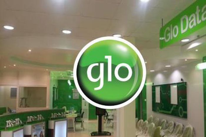 A Glo office in Ikeja Lagos as background and logo on overlay / Illustration (businesslist)