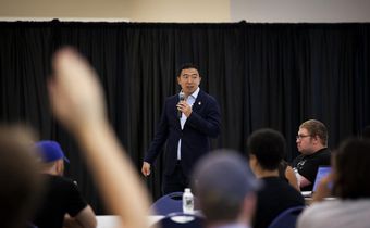 Andrew Yang Said He Would Give 10 People $1,000 Each Month. Is That Legal?