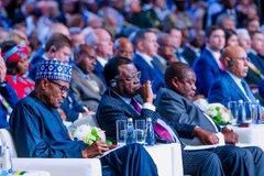 Muhammadu Buhari at a session during Russia-Africa summit