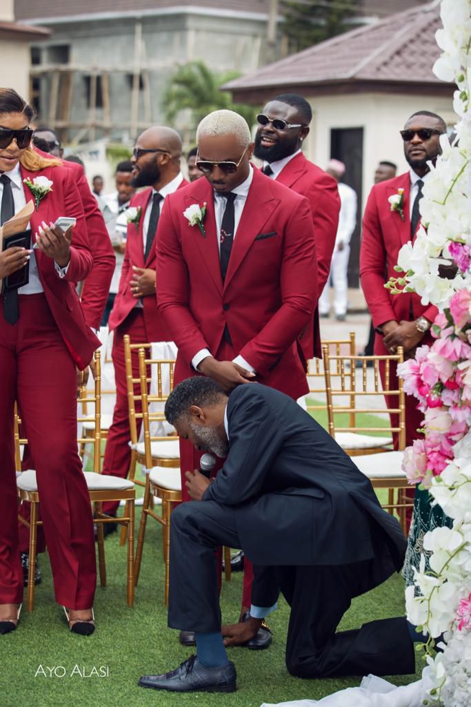 Stunning photos from nightlife king, Temidayo L. Kafaru (Lascatter's) top colourful wedding