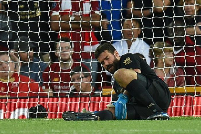 Liverpool's Brazilian goalkeeper Alisson Becker will be out for the next few weeks