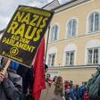 Anti-fascist protesters organise a rally outside the building every year