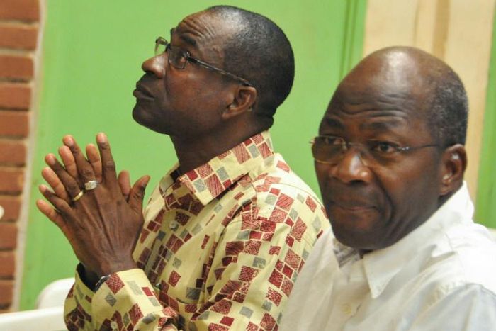 Burkina Faso's former foreign minister Djibril Basole (R) was jailed for 10 years, and former head of the presidential security, General Gilbert Diendere, was given a 20-year sentence