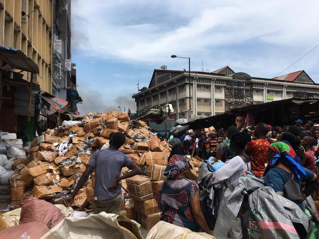 Balogun market fire incident
