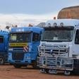 A long line of lorries from Niger and elsewhere in West Africa is stranded at Dan Issa after Nigeria closed its borders