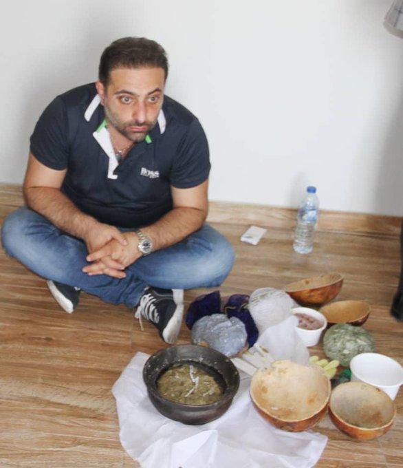 Koudeih had some charms and amulets littering his apartment when he was caught (Twitter: @officialEFCC)