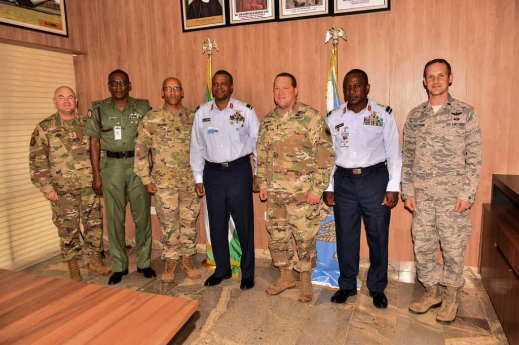 Chief of the Air Staff (CAS), Air Marshal Sadique Abubakar and the Adjutant General California National Guard, Maj.-Gen. David Baldwin  [Twitter/@NigAirForce]