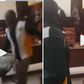 Alleged accused person chases judge with a long stick after pronouncing him guilty (video)