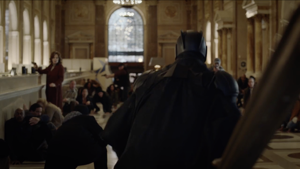 watchmen batman dark knight spoof bank robbery