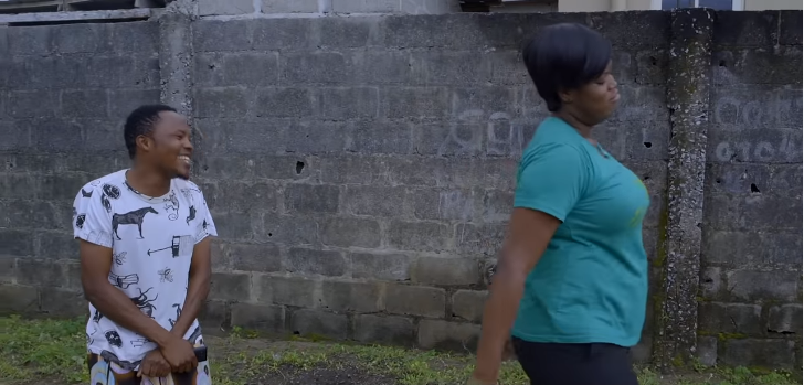 Pauline finds love in the sight of Olamilekan in Aiyetoro. [YouTube/ScenOne TV]