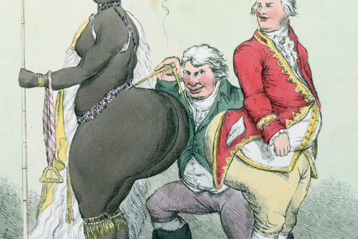 A caricature of Sarah Baartman's derogation. (SA History)