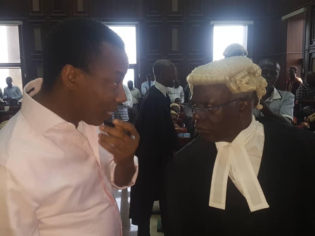 Omoyele Sowore and his lawyer, Femi Falana