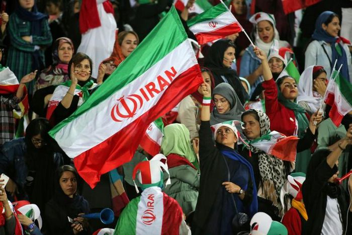 Women were allowed to attend Iran's World Cup qualifier against Cambodia last month