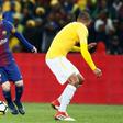 Argentine superstar Lionel Messi (L) playing for Barcelona last year at Soccer City, the Soweto stadium with a 90,000 capacity