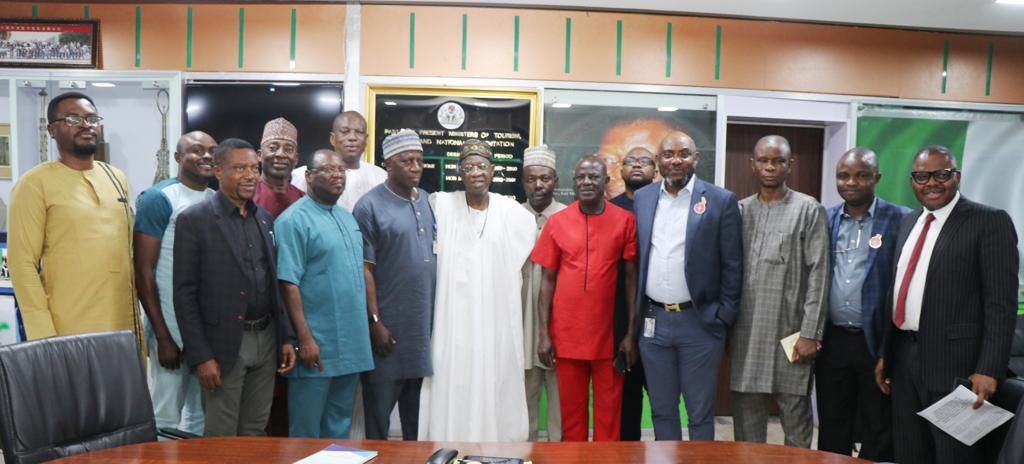 Information Minister, Lai Mohammed, with online journalists in Abuja [FMIC]