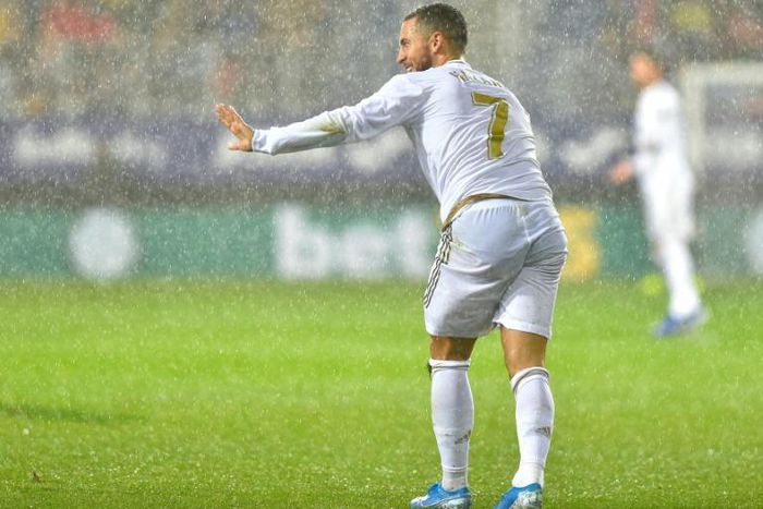 Hazard was on form as Real thumped Eibar