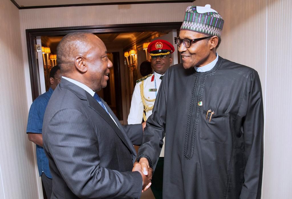 President Muhammadu Buhari and President Cyril Ramaphosa of South Africa [Twitter/@GovNigeeria]