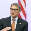 US Secretary of Energy Rick Perry delivers a statement after signing an agreement with Estonian, Lithuanian and Latvian counterparts on strengthening energy cooperation between the US and the Baltic States during a meeting in Vilnius, Lithuania, on Oct...