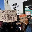Hundreds of students demonstrated in Lyon, Paris and Lille over the struggling student's desperate act