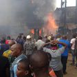 Scene of a fire outbreak in Onitsha, Anambra State [Vanguard]