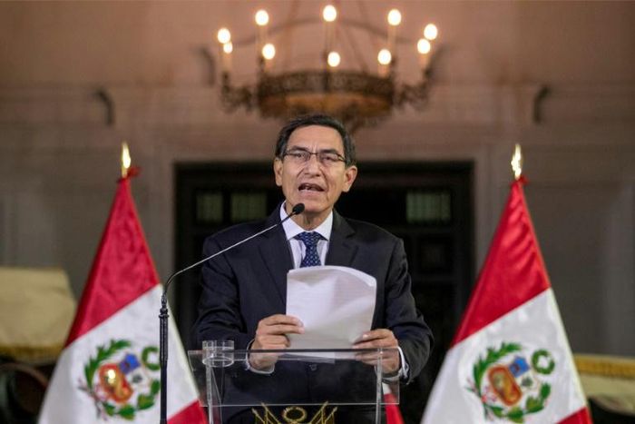 Peru President Martin Vizcarra addressed the nation on television