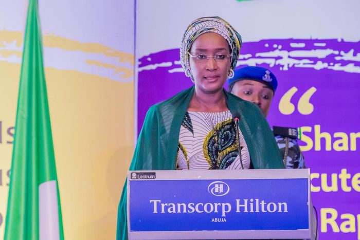 Hajiya Sadiya Umar-Farouq, the Minister of Humanitarian Affairs, Disaster Management and Social Development. [Twitter/@Sadiya_farouq]